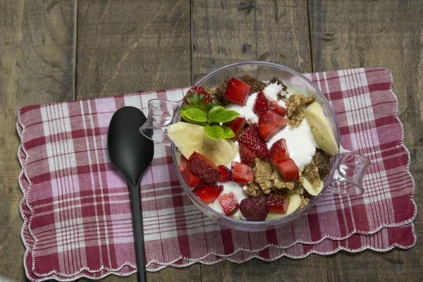 Breakfast cereals and strawberry Stock Image