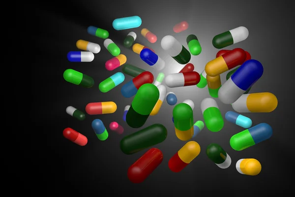 Ilustración de pastillas — Foto de Stock