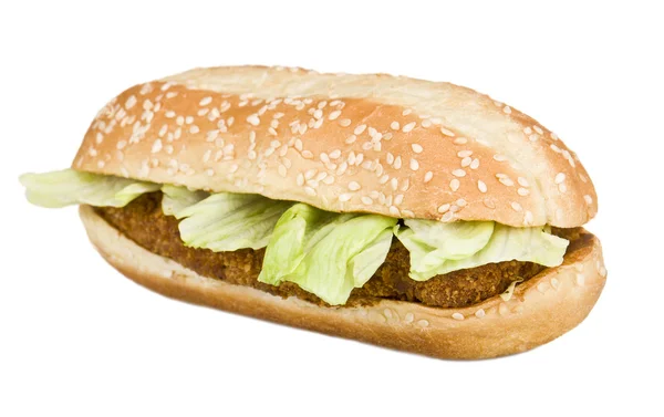Вкусный сэндвич с курицей — стоковое фото