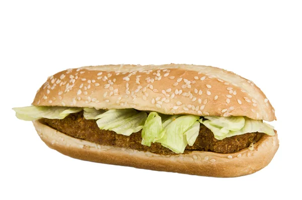 Kip sandwich geïsoleerd — Stockfoto