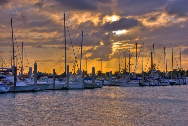 Crandon Park Marina in Key Biscayne Island in Miami, Florida — Stock Photo, Image
