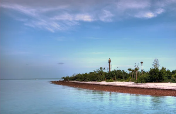 Fyren punkt på ön sanibel i florida, denna fyr är en historisk milstolpe i sabiel. — Stockfoto