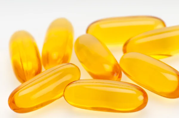 Primeros planos de las pastillas Omega 3 — Foto de Stock