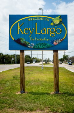 Welcome sign in Key Largo clipart
