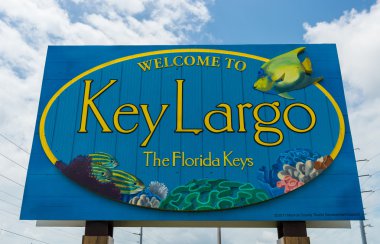 Key Largo welcome sign clipart