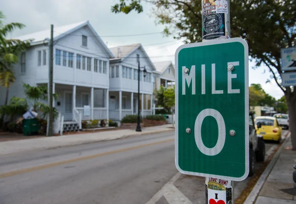 Key west kilometre işaretleyici 0 — Stok fotoğraf