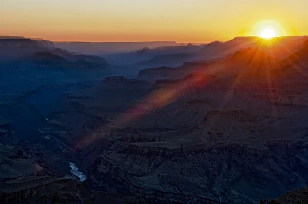 Tramonto colorato nel Gran Canyon — Foto Stock