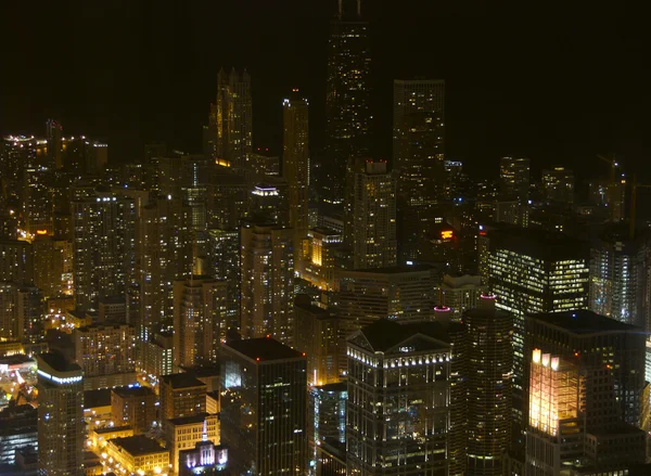 Uitzicht op chicago stad vanaf sears tower. — Stockfoto