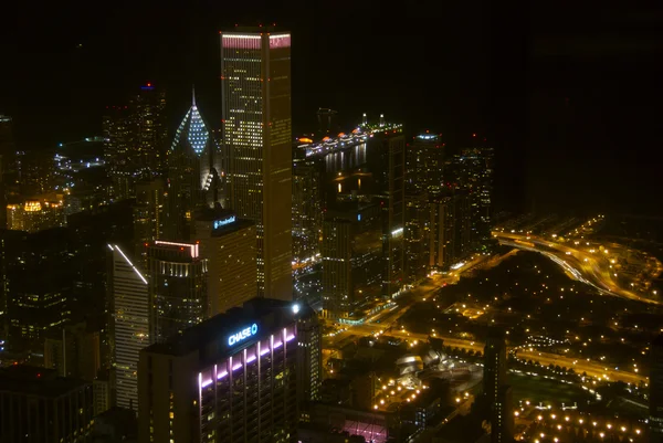 Chicago staden från sears tower — Stockfoto