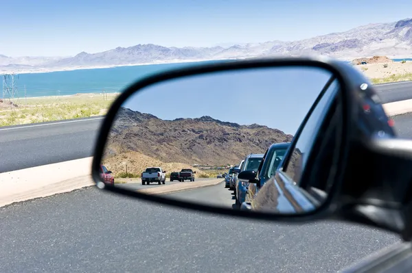 Road congestion reflection — Stock Photo, Image