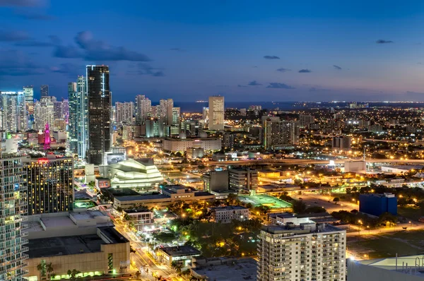 Skyline der Innenstadt von Miami — Stockfoto