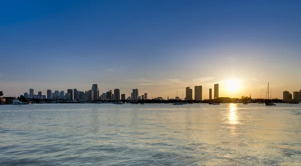 Pôr do sol de miami Downton — Fotografia de Stock