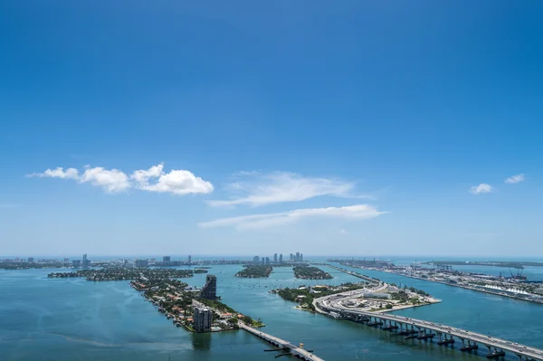 Letecký pohled na Miami Beach — Stock fotografie