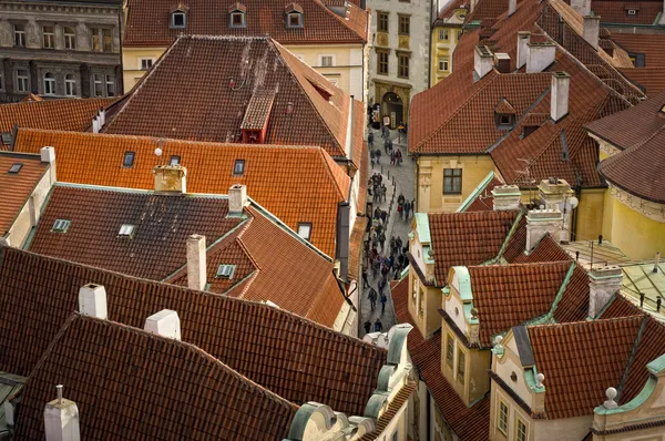 Telhados vermelhos de Praga — Fotografia de Stock