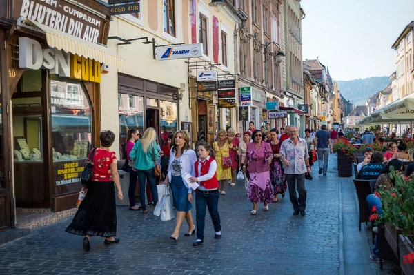 Strada republicii w brasov — Zdjęcie stockowe