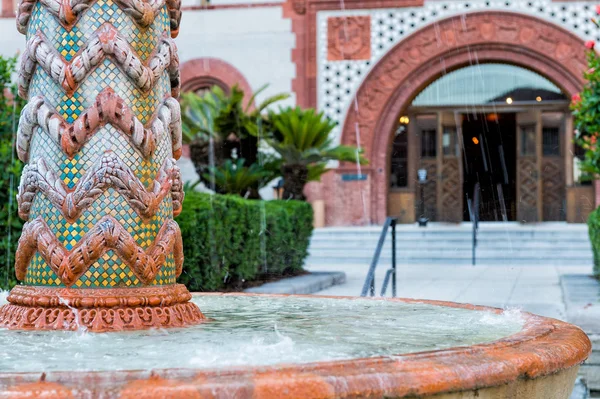 Brunnen in flagler college st. augustine — Stockfoto