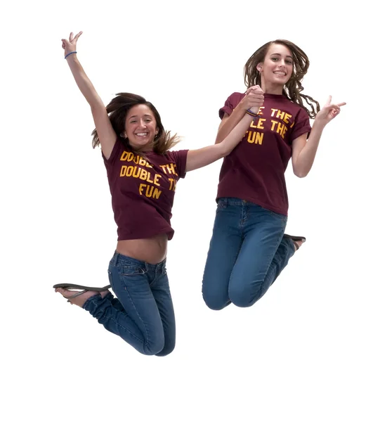 Jumping Girls — Stock Photo, Image