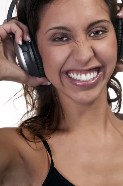 Cheerful with music — Stock Photo, Image