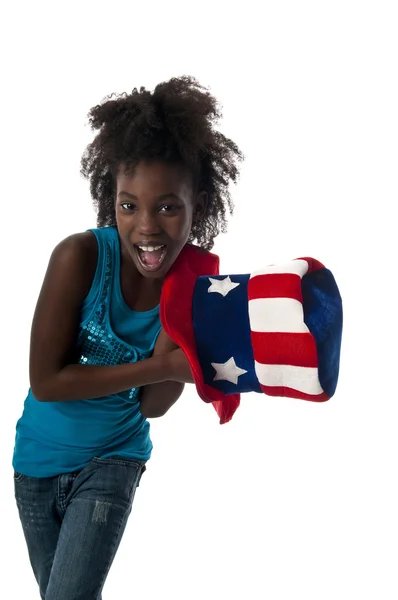 Patriotic girl — Stock Photo, Image