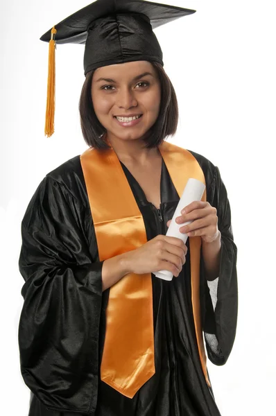 Young woman graduates — Stock Photo, Image