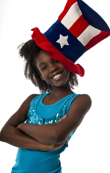 Chica patriótica —  Fotos de Stock