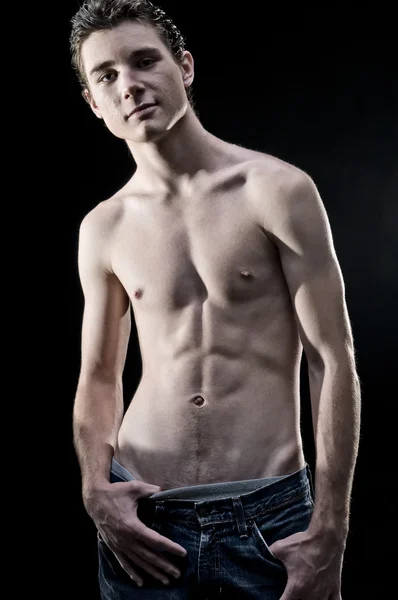 Young man shirtless — Stock Photo, Image