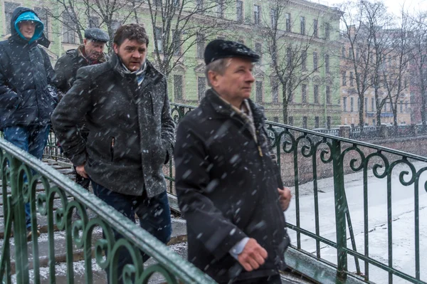 Winter storm in St. Petersburg — Stock Photo, Image