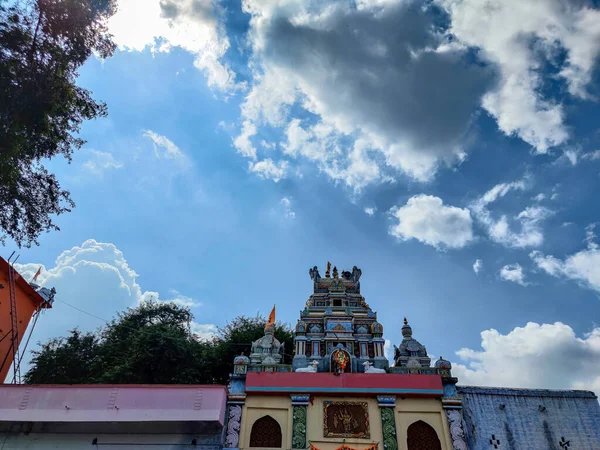 Antigo Templo Hindu Senhor Anveerbhadreshawar Belo Estilo Dravidiano Arco Templo — Fotografia de Stock