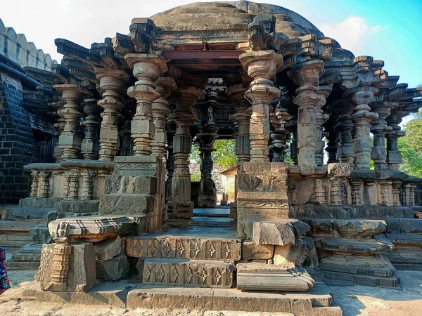 Foto Stock Vista Exterior Antigo Templo Kopeshwar Mahadev Khidrapur Maharashtra — Fotografia de Stock