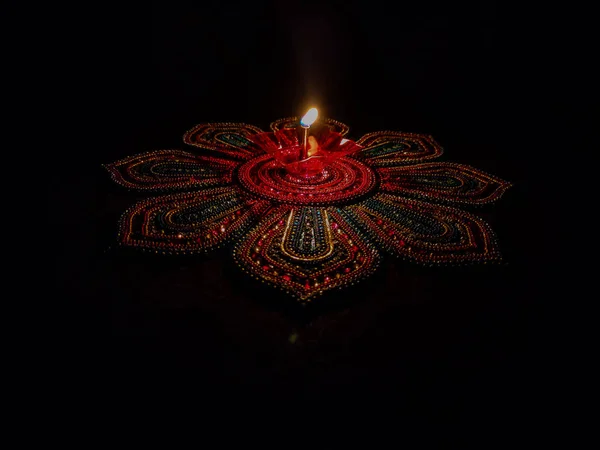 Фотографія Чудових Червонокольорових Пластикових Олійних Ламп Освітлених Особливо Під Час — стокове фото