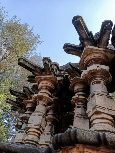 Foto Estoque Vista Exterior Antigo Pilar Templo Kopeshawar Mahadev Belas — Fotografia de Stock