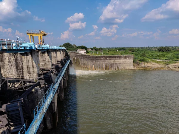 Chitapur India October 6Th 2021 Side View Bennithora Dam Dam — Stock Photo, Image