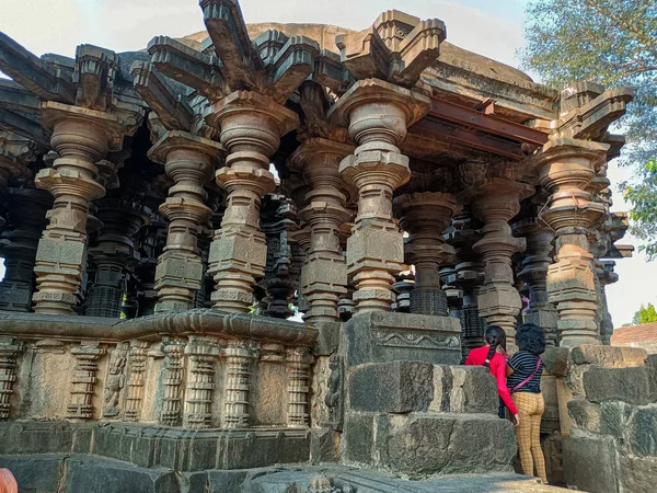 Vista Exterior Antigo Templo Kopeshwar Mahadev Khidrapur Maharashtra Índia Bela — Fotografia de Stock