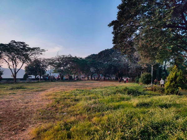 Kolhapur India December 5Th 2020 Scenic View Public Garden Jogging — Foto Stock