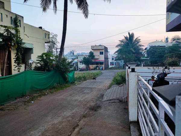 Stock Photo Beautiful Morning View Indian City Residential Area Empty — ストック写真