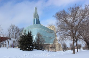 The Canadian Museum for Human Rights, Winnipeg, Manitoba, in Winter clipart