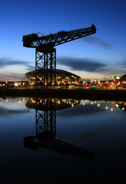 Glasgow Hydro e gru — Foto Stock