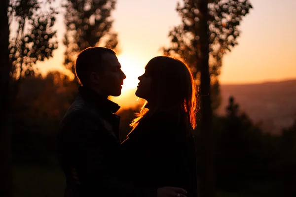 bir gün batımı Lovers