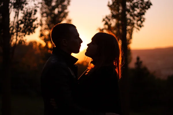 bir gün batımı Lovers