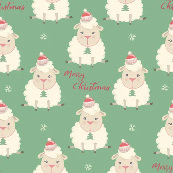 Noel Koyunu Noel Arkaplanında Noel Kuzusu Çizimi Dijital Suluboya Resim Telifsiz Stok Fotoğraflar