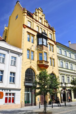 Prag'ın merkezi güzel eski bina