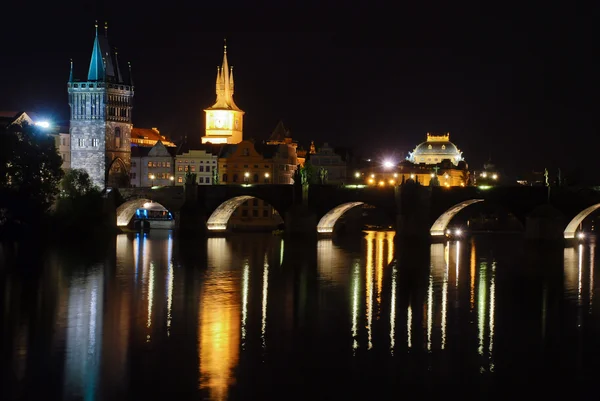 Vista notturna di Praga — Foto Stock