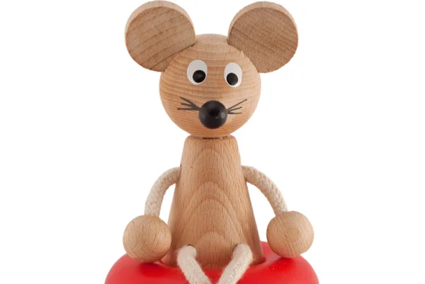 Funny toy mouse on a white background — Stock Photo, Image