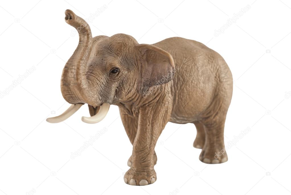 Toy elephant isolated on white