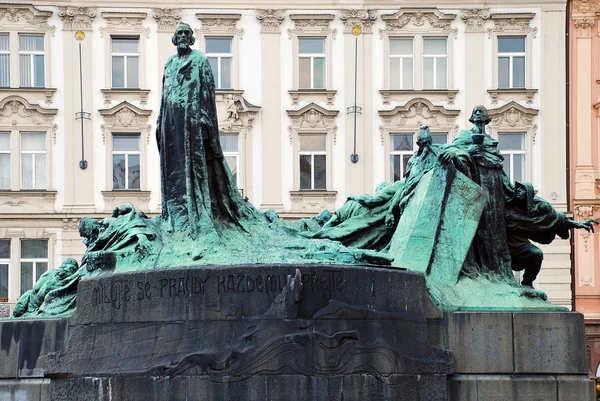 El monumento a Jan Hus — Foto de Stock