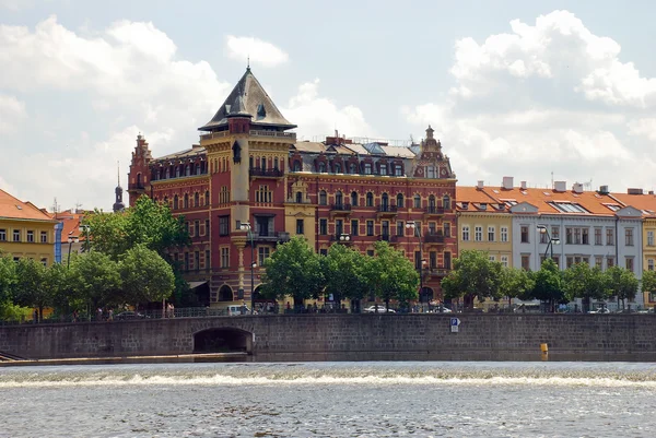 Bancos de rio Vltava — Fotografia de Stock