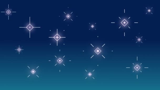 Festive background or transition with sparkling stars. 4k magic animation. — Stock Video