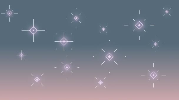Festive background or transition with sparkling stars. 4k magic animation. — Stock Video