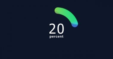 Donut turtası çizelgesi 2D animasyon. İstatistikler, artış, büyüme, artış. İş ve finans teması. 4K çözünürlük videosu % 100 elementli soyut turta grafiği