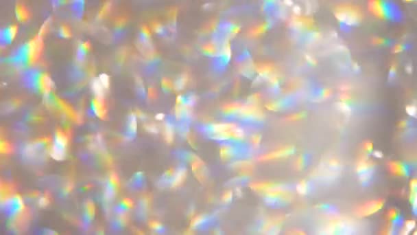 Resumen brillante brillo 4k video fondo Oro y fondo de brillo de perlas con textura brillante Blanco brillante luz, chispas de lentejuelas y resplandor brillante papel de fondo — Vídeos de Stock